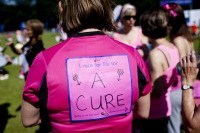 Race for Life back sign